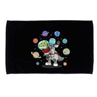 Dinosaur Astronaut & Planets Space & Dino Space Microfiber Hand Towel