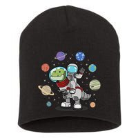 Dinosaur Astronaut & Planets Space & Dino Space Short Acrylic Beanie