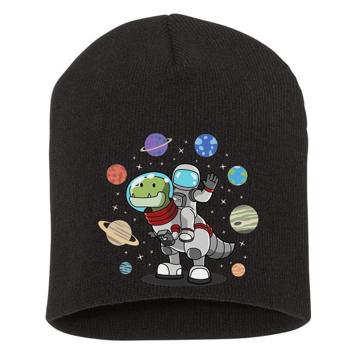 Dinosaur Astronaut & Planets Space & Dino Space Short Acrylic Beanie
