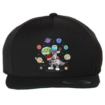 Dinosaur Astronaut & Planets Space & Dino Space Wool Snapback Cap