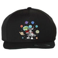 Dinosaur Astronaut & Planets Space & Dino Space Wool Snapback Cap