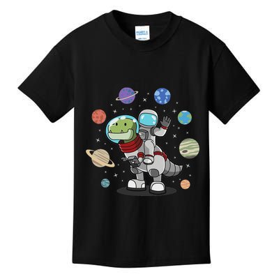 Dinosaur Astronaut & Planets Space & Dino Space Kids T-Shirt