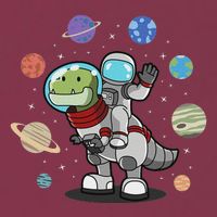 Dinosaur Astronaut & Planets Space & Dino Space 16oz Travel Tumbler