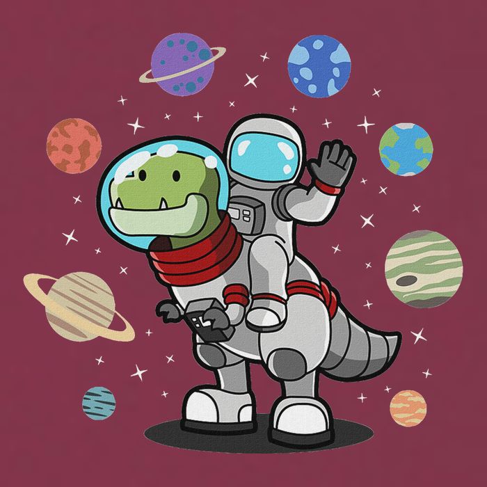 Dinosaur Astronaut & Planets Space & Dino Space 16oz Travel Tumbler