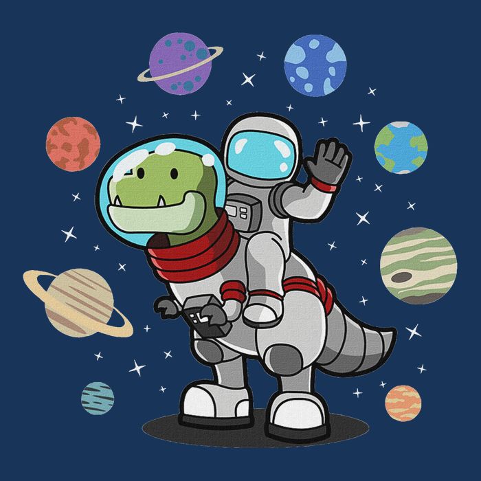 Dinosaur Astronaut & Planets Space & Dino Space Infant Baby Jersey Bodysuit