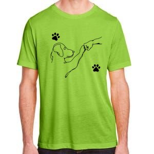 Dog And People Punch Hand Dog Friendship Fist Bump Dogs Paw Adult ChromaSoft Performance T-Shirt