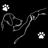 Dog And People Punch Hand Dog Friendship Fist Bump Dogs Paw Button