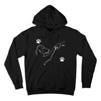 Dog And People Punch Hand Dog Friendship Fist Bump Dogs Paw Tall Hoodie