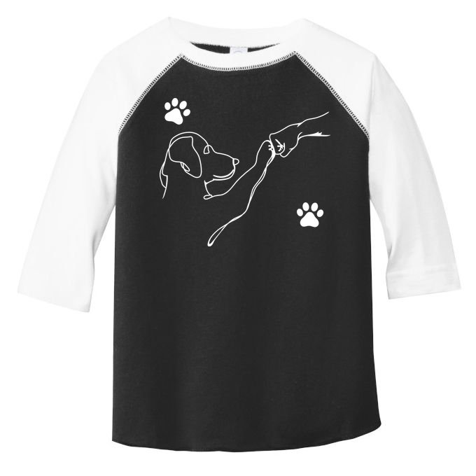 Dog And People Punch Hand Dog Friendship Fist Bump Dogs Paw Toddler Fine Jersey T-Shirt