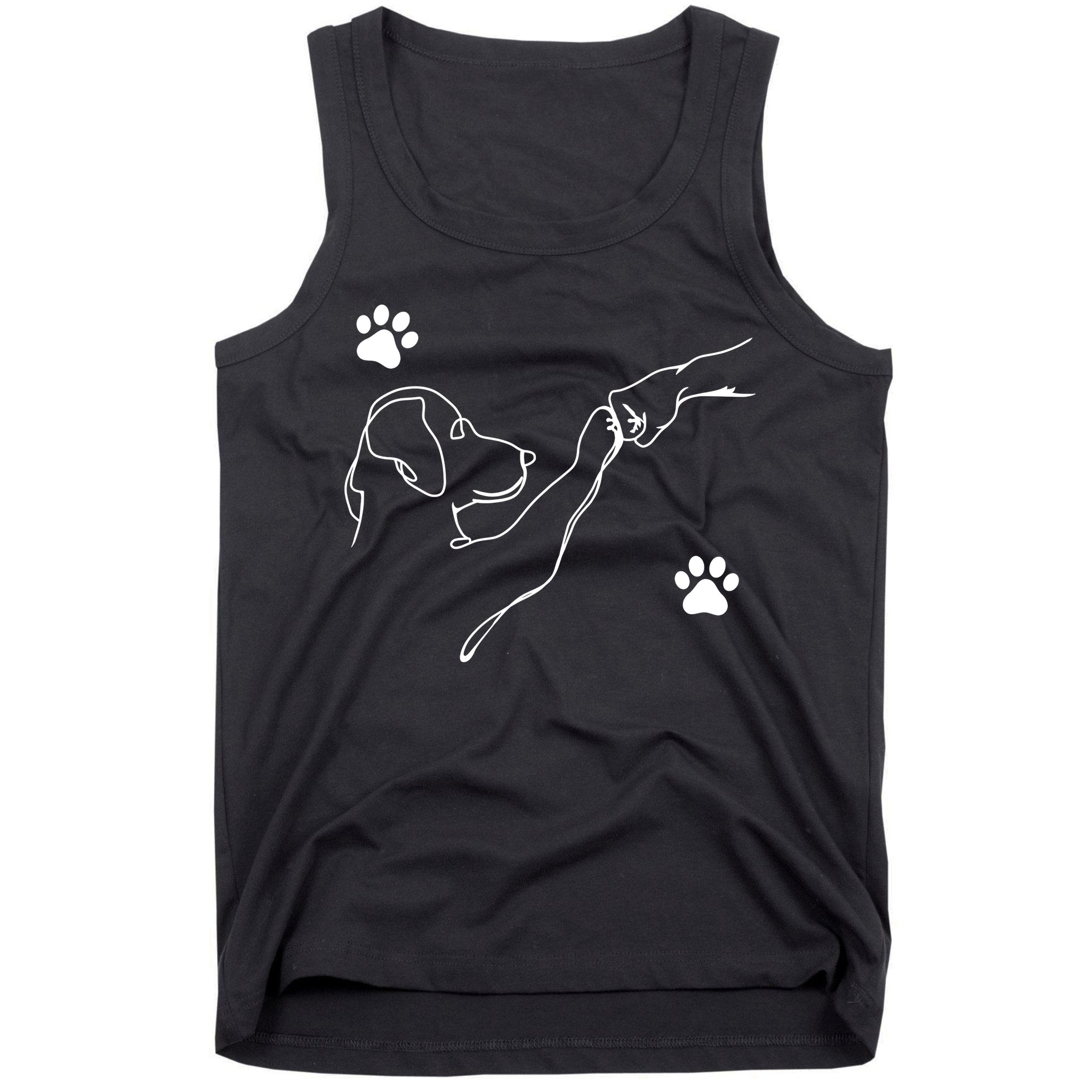Dog And People Punch Hand Dog Friendship Fist Bump Dogs Paw Tank Top