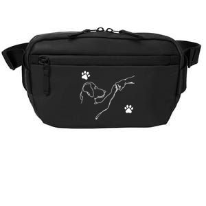 Dog And People Punch Hand Dog Friendship Fist Bump Dogs Paw Crossbody Pack