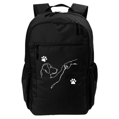 Dog And People Punch Hand Dog Friendship Fist Bump DogS Paw Backpack