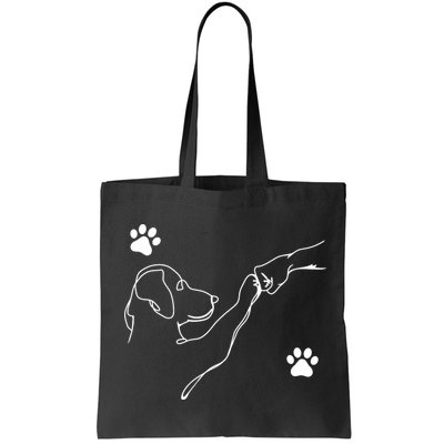 Dog And People Punch Hand Dog Friendship Fist Bump DogS Paw Bag