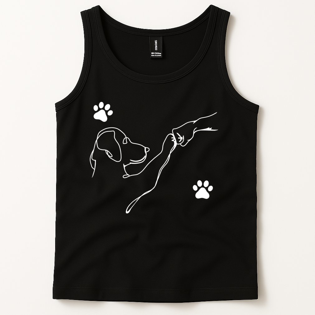 Dog And People Punch Hand Dog Friendship Fist Bump DogS Paw Tank Top