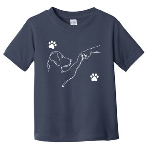 Dog And People Punch Hand Dog Friendship Fist Bump DogS Paw Toddler T-Shirt