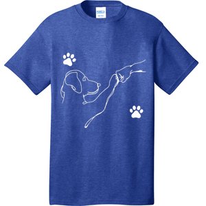 Dog And People Punch Hand Dog Friendship Fist Bump DogS Paw T-Shirt