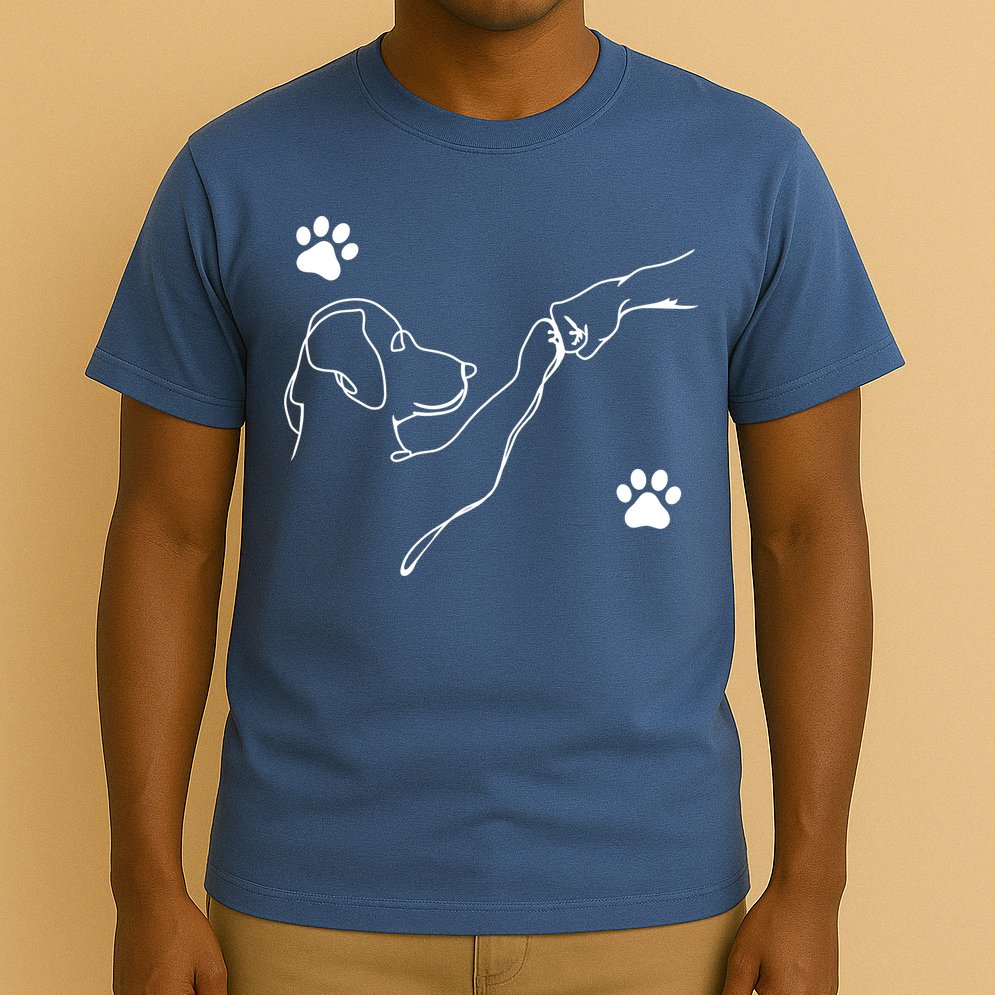 Dog And People Punch Hand Dog Friendship Fist Bump DogS Paw T-Shirt