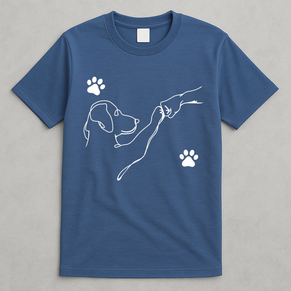 Dog And People Punch Hand Dog Friendship Fist Bump DogS Paw T-Shirt