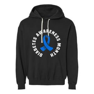 Diabetes Awareness Pocket Design World Diabetes Day Garment-Dyed Fleece Hoodie