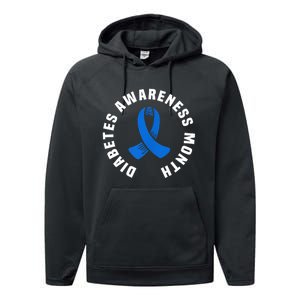 Diabetes Awareness Pocket Design World Diabetes Day Performance Fleece Hoodie