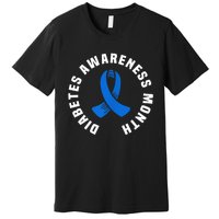 Diabetes Awareness Pocket Design World Diabetes Day Premium T-Shirt