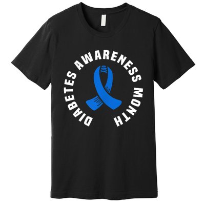 Diabetes Awareness Pocket Design World Diabetes Day Premium T-Shirt