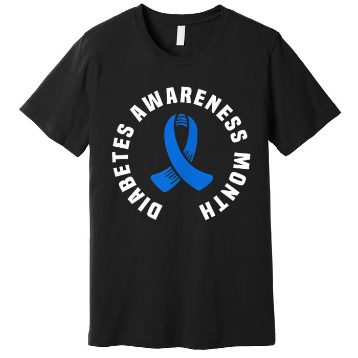 Diabetes Awareness Pocket Design World Diabetes Day Premium T-Shirt