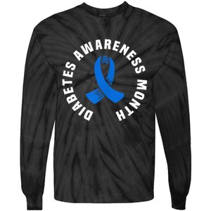 Diabetes Awareness Pocket Design World Diabetes Day Tie-Dye Long Sleeve Shirt