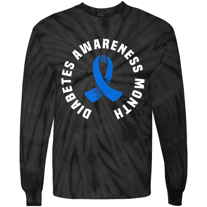 Diabetes Awareness Pocket Design World Diabetes Day Tie-Dye Long Sleeve Shirt