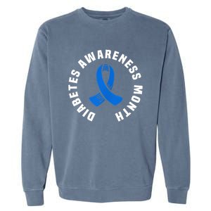 Diabetes Awareness Pocket Design World Diabetes Day Garment-Dyed Sweatshirt