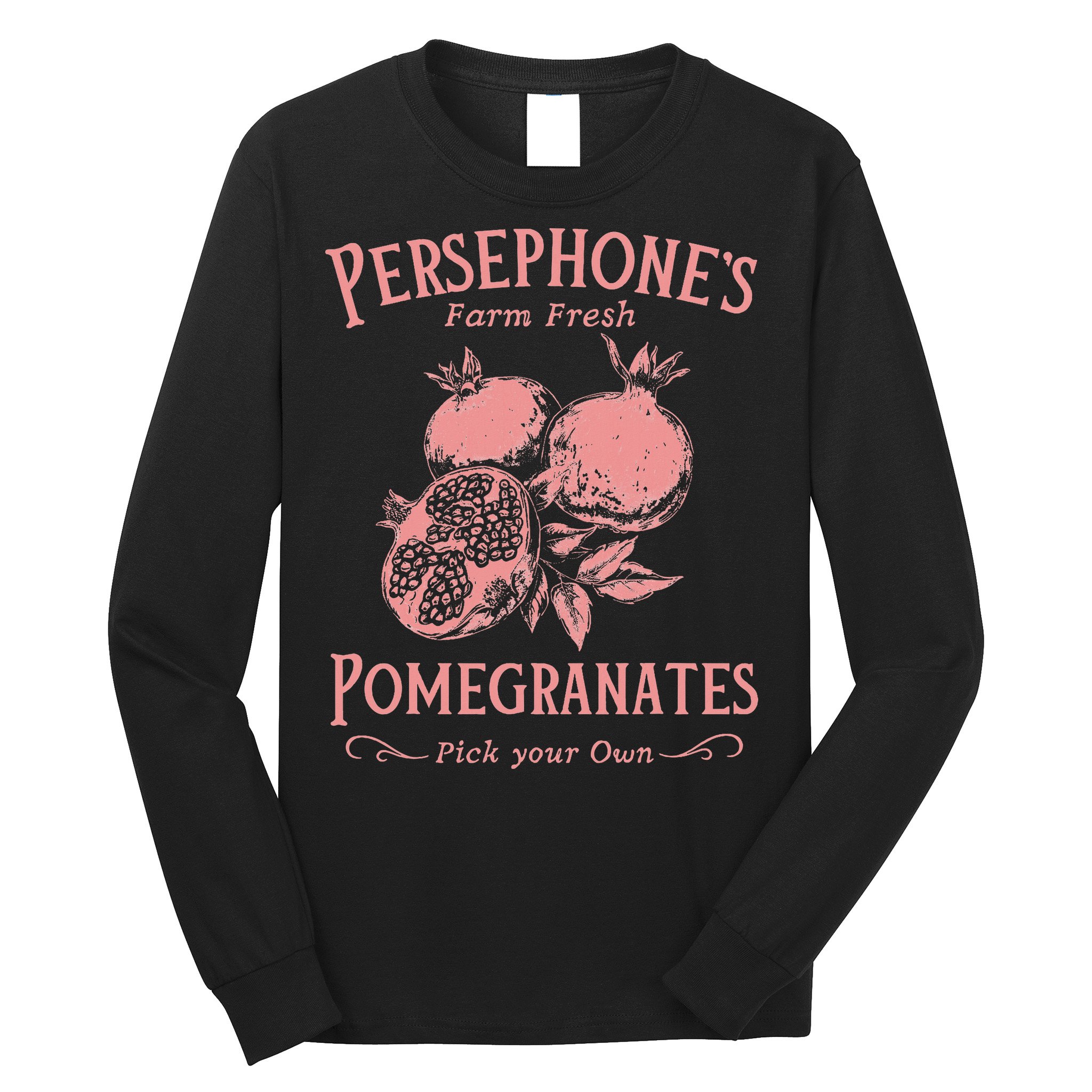 Dark Academia Persephone's Pomegranates Long Sleeve Shirt