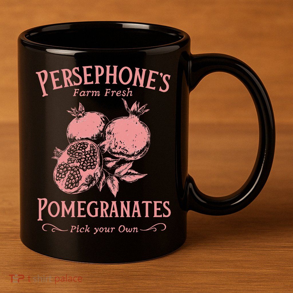 Dark Academia Persephone's Pomegranates 11oz C Handle Ceramic Mug