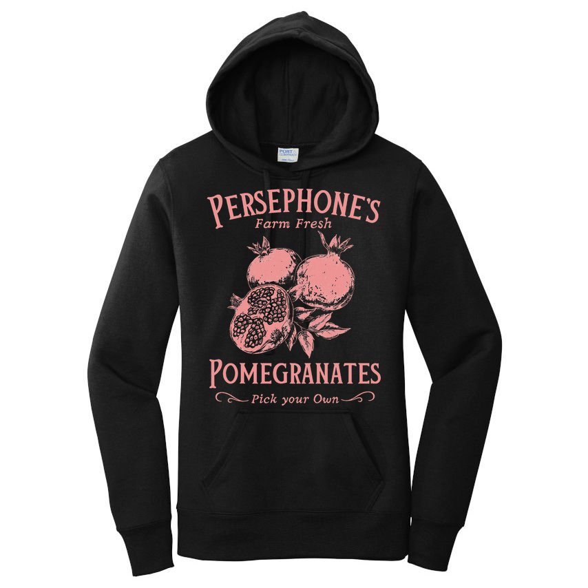 Dark Academia Persephone's Pomegranates Women's Pullover Hoodie