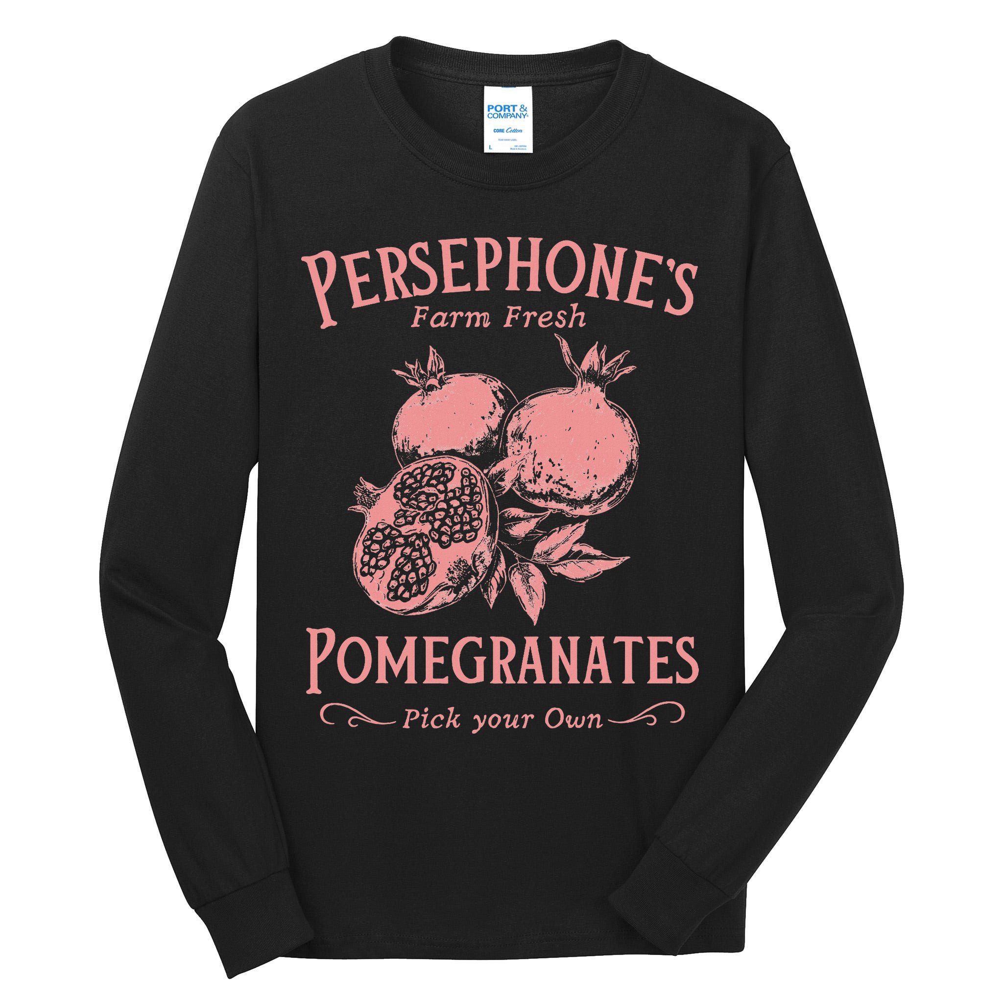 Dark Academia Persephone's Pomegranates Tall Long Sleeve T-Shirt