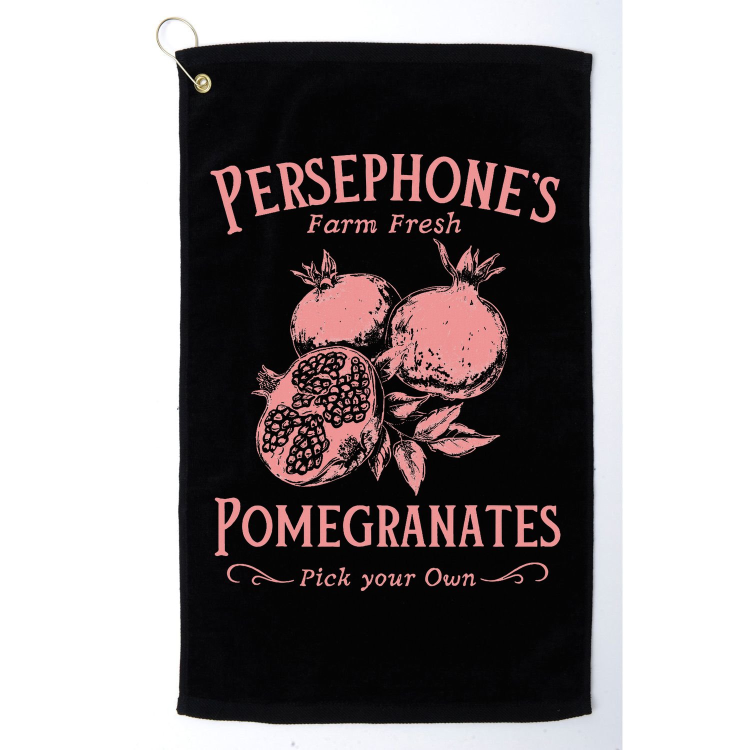 Dark Academia Persephone's Pomegranates Golf Towel