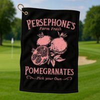 Dark Academia Persephone's Pomegranates Golf Towel