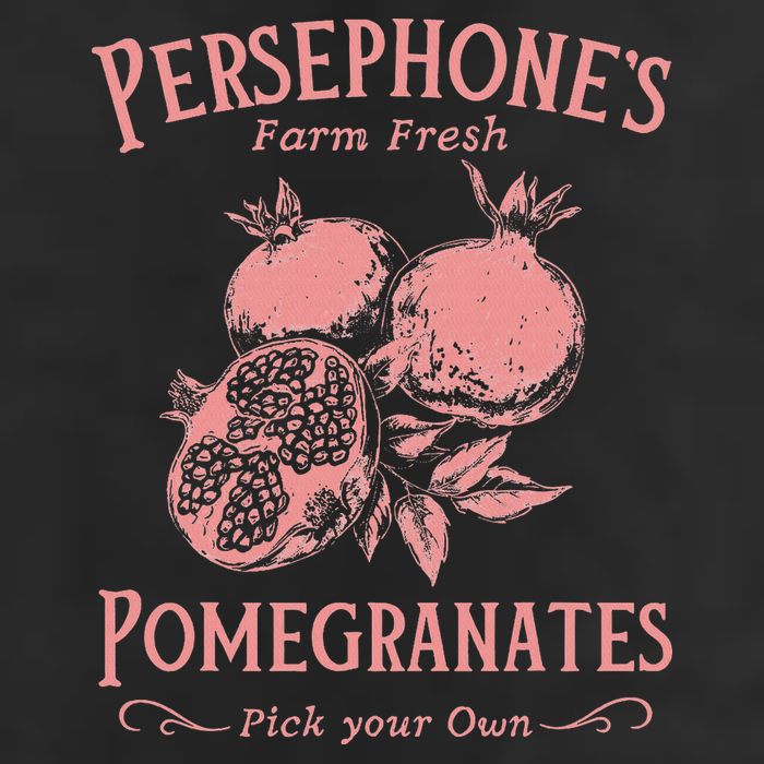 Dark Academia Persephone's Pomegranates Golf Towel