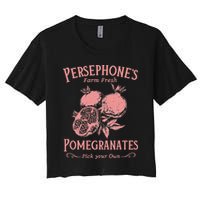 Dark Academia Persephone's Pomegranates Women's Crop Top Tee