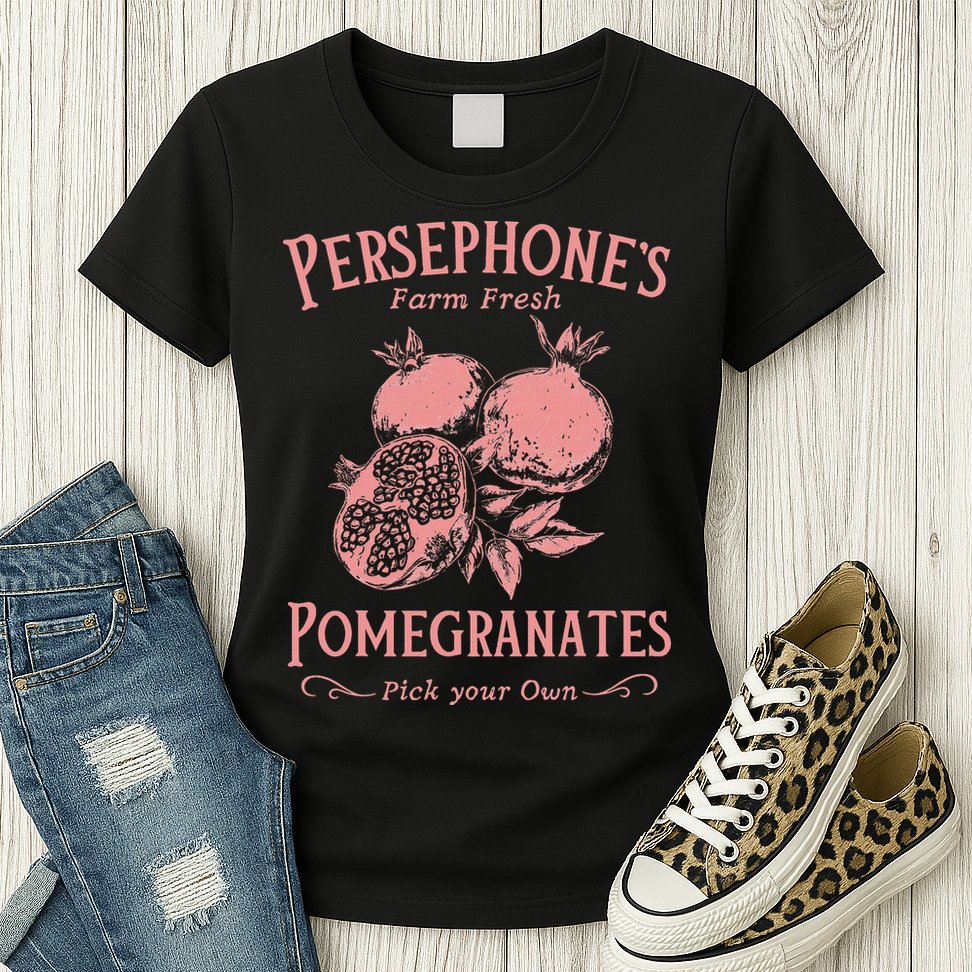 Dark Academia Persephone's Pomegranates Womens T-Shirt