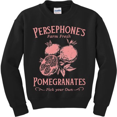 Dark Academia Persephone's Pomegranates Kids Sweatshirt