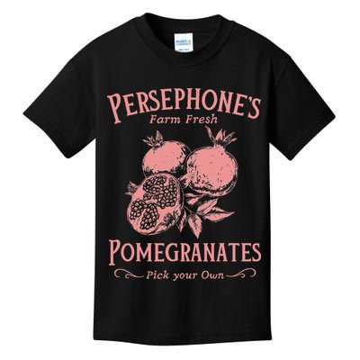 Dark Academia Persephone's Pomegranates Kids T-Shirt