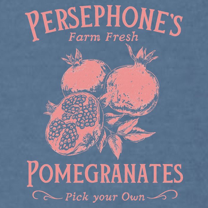 Dark Academia Persephone's Pomegranates Garment-Dyed Sweatshirt