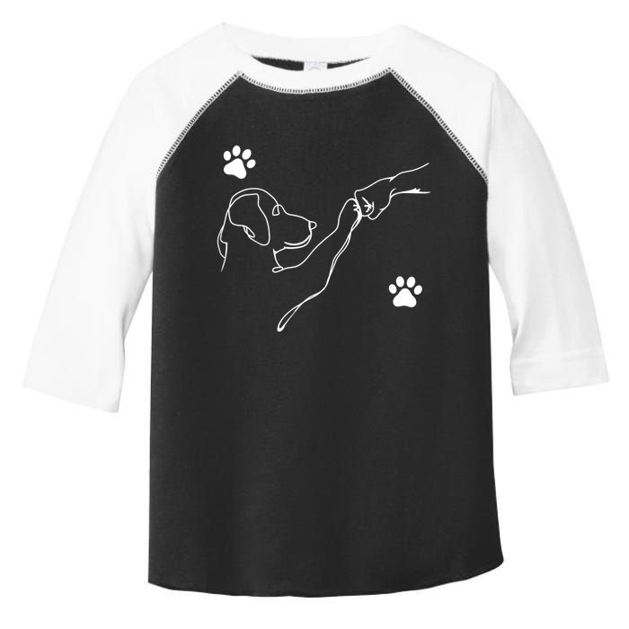 Dog And People Punch Hand Dog Friendship Fist Bump DogS Paw Toddler Fine Jersey T-Shirt