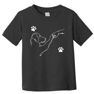 Dog And People Punch Hand Dog Friendship Fist Bump DogS Paw Toddler T-Shirt