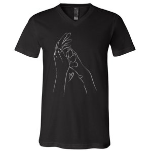 Dog And People Punch Hand Dog Friendship Fist Bump DogS Paw V-Neck T-Shirt