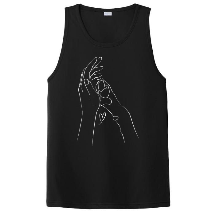 Dog And People Punch Hand Dog Friendship Fist Bump DogS Paw PosiCharge Competitor Tank