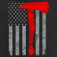 Distressed American Patriot Red Line Axe Firefighter Flag Gift 7 Panel Mesh Trucker Snapback Hat