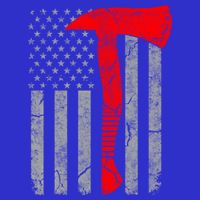 Distressed American Patriot Red Line Axe Firefighter Flag Gift Bag