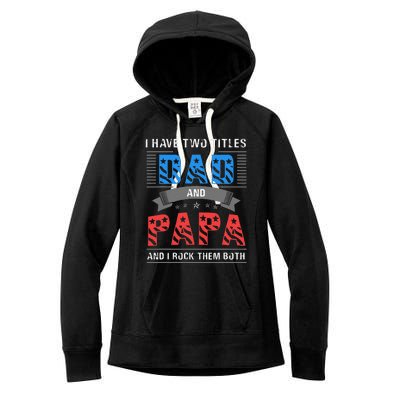 Dad And Papa Cool Fathers Day Gift Women's Fleece Hoodie