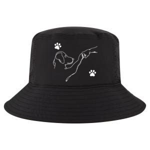 Dog And People Punch Hand Dog Friendship Fist Bump DogS Paw Cool Comfort Performance Bucket Hat